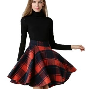 Tanming women's Wool Aline Skirt